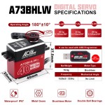 Original Rebrand A73BHLW V2 25T MG 40KG Torque WP Digital RC Steering Brushless for 1/10 RC Car Airplane